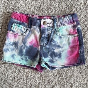 Cherokee• Girls Tie Dye Jean Shorts | Small